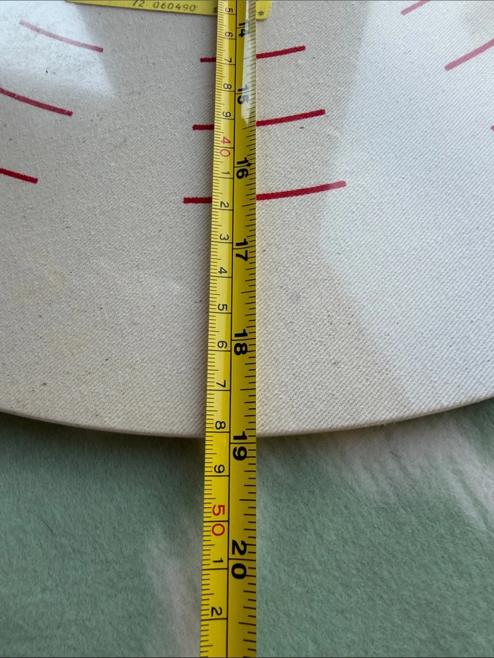 NWT Bethany Pastry Cloth - White with Red Markings